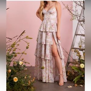 V Chapman Caterina Dress in Pink Floral. Worn once. Perfect condition!